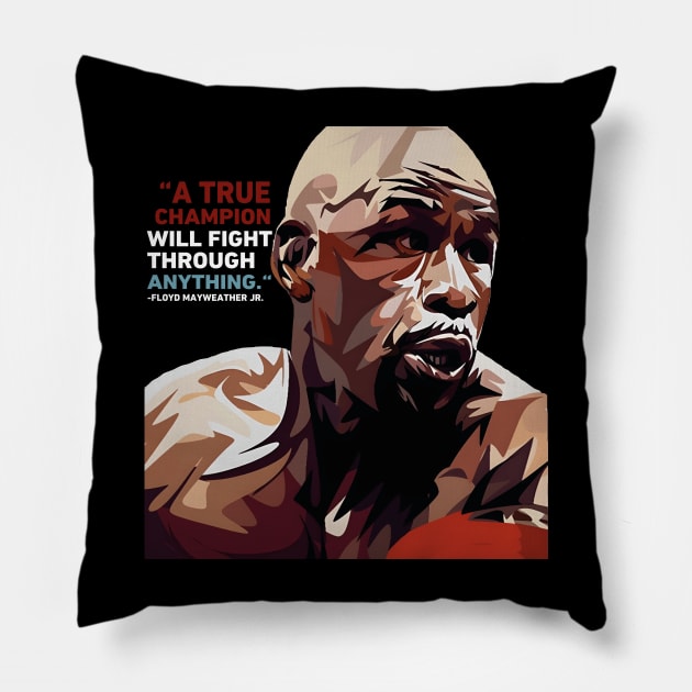 Floyd Mayweather Quote Unique Pillow by Aka.V.E