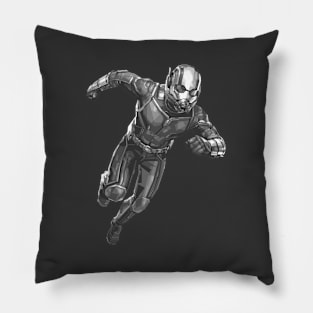 Ant Man in Action Black & White Pillow