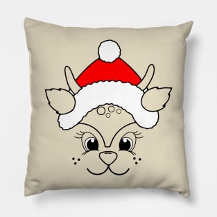 Christmas Holiday Reindeer Pillow