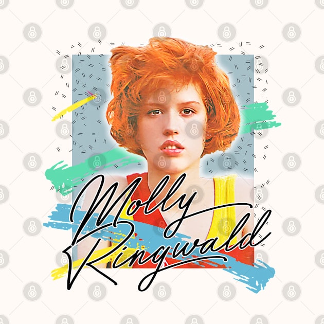 Molly Ringwald - 80s Retro Style Fan Art Design by DankFutura