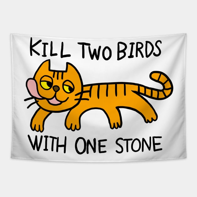 Kill Two Birds With One Stone Tapestry by malbatross