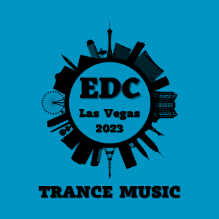 EDC Las Vegas 2023.Trance Music.Black T-Shirt