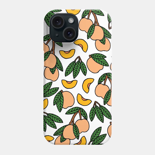 Summer Peaches Phone Case by HLeslie Design