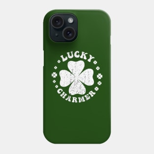 LUCKY CHARMER ST PATRICKS DAY shamrock vintage Phone Case