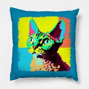 Devon Rex Pop Art - Cat Lover Gift Pillow