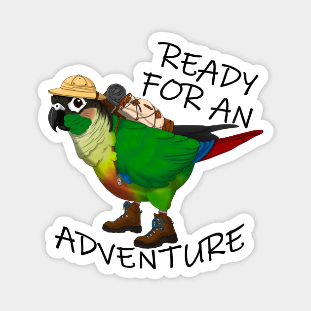 Ready for an Adventure Conure Magnet by ChaneyAtelier