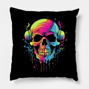 Skull Headphones Pillow