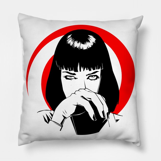 pulp fiction uma thurman Pillow by UltraStabilizator