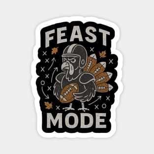 Feast Mode Turkey – Thanksgiving Football Magnet