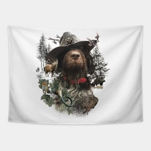 German Wirehaired Pointer , Hunting dog Tapestry