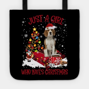Beagle Just A Girl Who Loves Christmas Tote