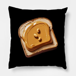 Peanut Butter Toast Kawaii Breakfast Yummy Since Vintage Sandwich Pillow