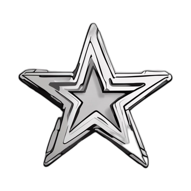 Shiny Silver Star Graphic No. 990 by cornelliusy