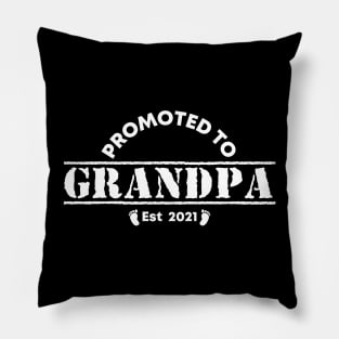 Vintage Promoted to Grandpa 2021 new Grandfather gift Grandpa Pillow