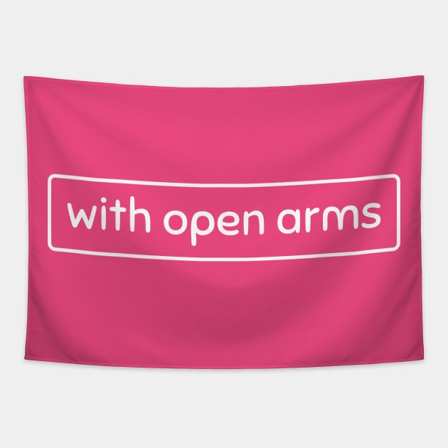 With Open Arms Tapestry by StimpyStuff