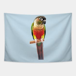 Green Cheek Conure Parrot Bird design, Love for birds Tapestry