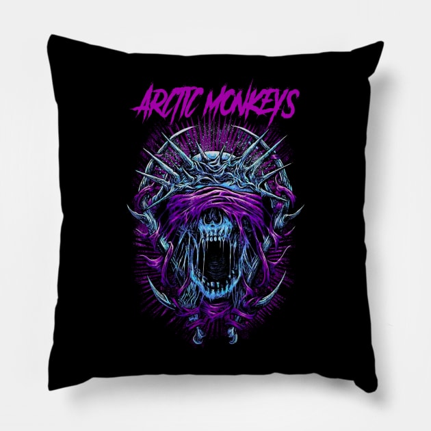 MONKEYS ARCTIC BAND Pillow by batubara.studio