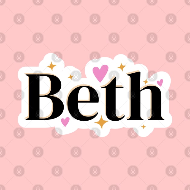 Beth name cute design by BrightLightArts