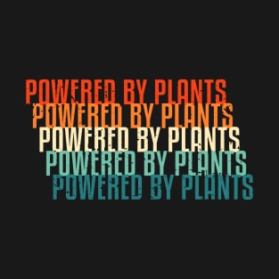 Powered By Plants Vegetarian Retro T-Shirt