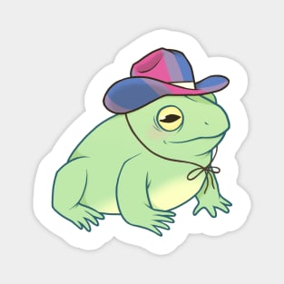 Bisexual Pride Cowboy Frog Magnet