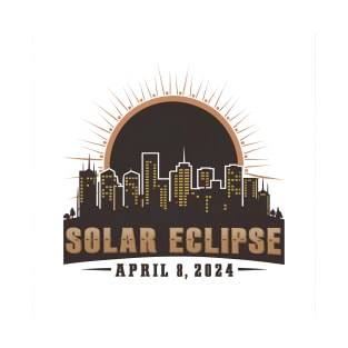 Solar Eclipse 2024 - City Silhouette T-Shirt