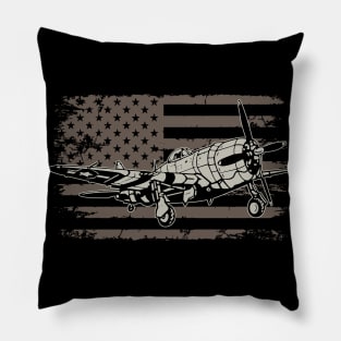 P-47 Thunderbolt American Fighter Plane Pillow