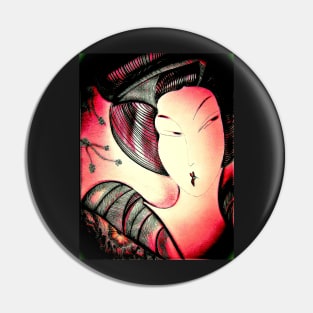 CERISE GEISHA,,, House of Harlequin Pin