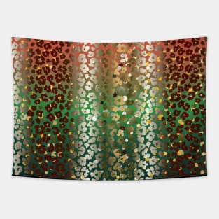 Colourful gradient unique flowers leopard stripes abstract modern 262 Pattern Tapestry