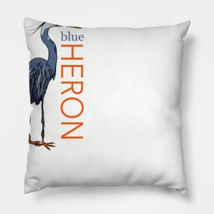 Blue Heron Stands Tall Pillow