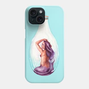 Purple Bottled Mermaid Phone Case