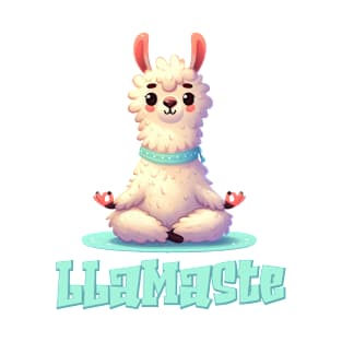 Cute Llama Lamaste Illustration T-Shirt