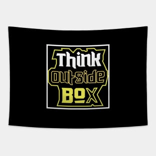 Think Outside Box Tapestry