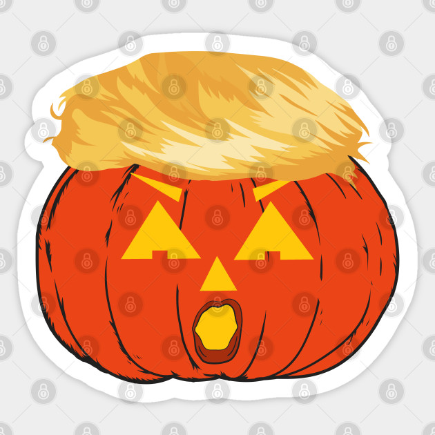 Trumpkin Jack O Lantern Halloween Trump Sticker Teepublic Uk