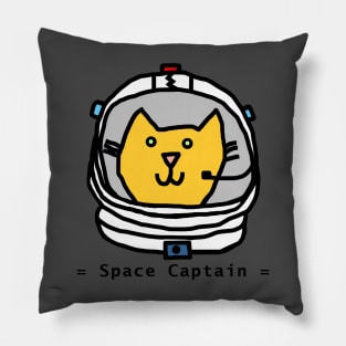 Space Cat Portrait Pillow