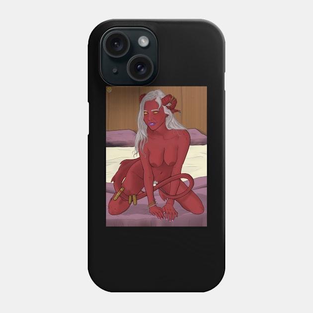 Tempting Tiefling Phone Case by ArtOfTheNerd