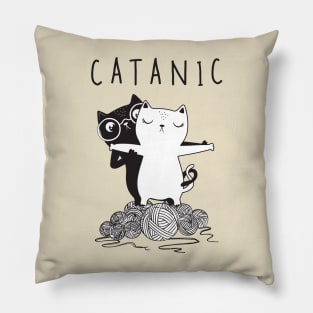 Cat-tanic Yarn Adventure Pillow