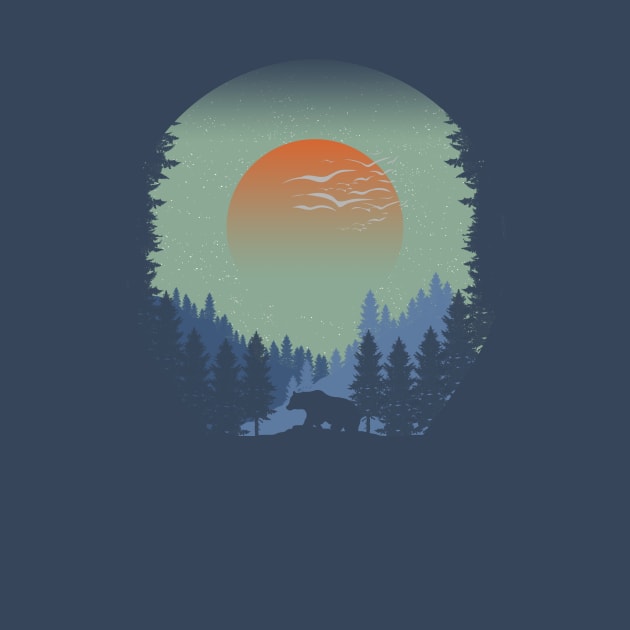 pine trees - forest nature by teemarket