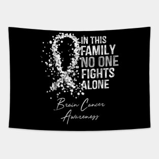 In This Family No One Fights Alone Shirt Brain Cancer Tapestry