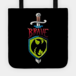 Be Brave Dragon Shield and Sword Tote