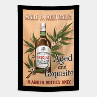 Vintage Australian Whisky Poster Tapestry