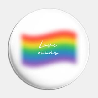 Rainbow pride love winds LGBTQ ally Pin