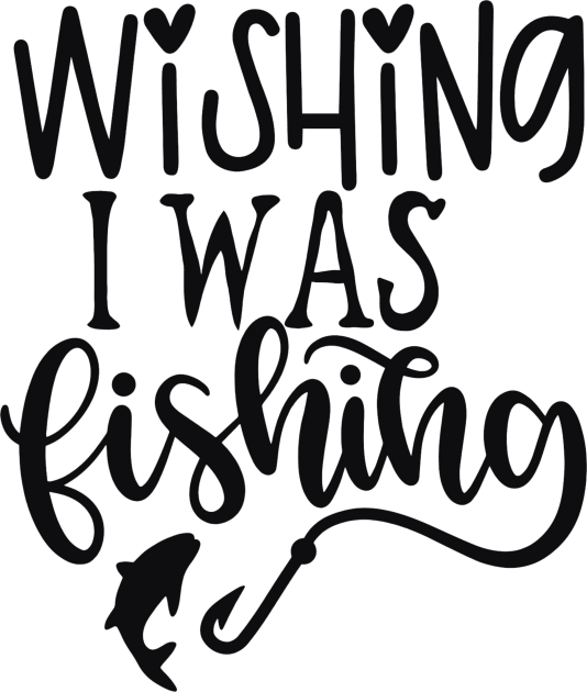 Wishing I Was Fishing Kids T-Shirt by busines_night