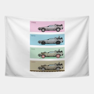 Back to the Future - Delorean x 4 Tapestry