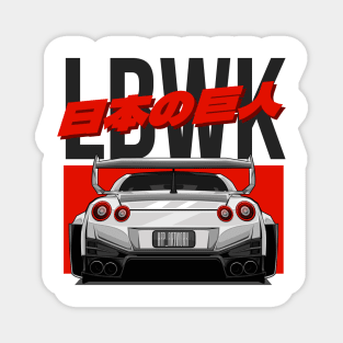 LIBERTY WALK NISSAN GTR-R35 (WHITE) Magnet