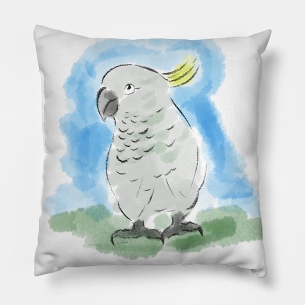 Cockatoo Pillow by AHelene