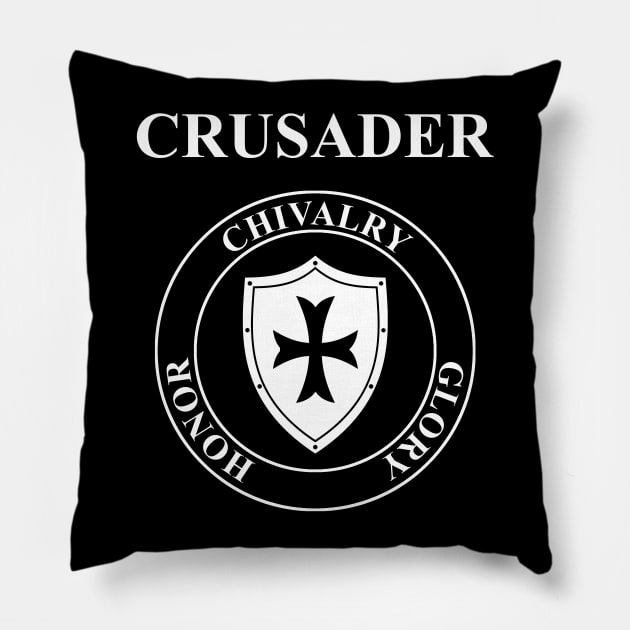 Crusader Medieval Knight Shield Pillow by AgemaApparel