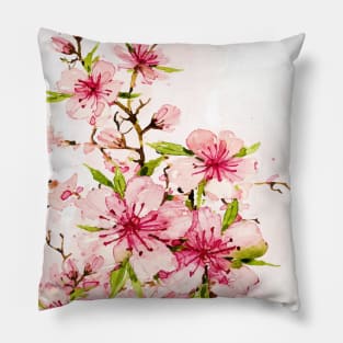 Watercolor Spring Flowers 2 Pillow