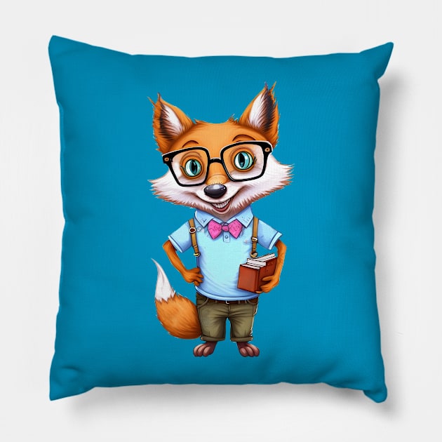 The Bookish Fox Pillow by KarmicKal