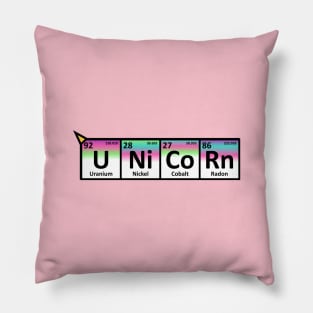 Unicorn on the periodic table Pillow