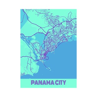 Panama City - Panama Galaxy City Map T-Shirt